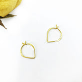 Lotus Petal Hook Pearl Earrings